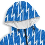 personalized middle tennessee blue raiders lightning strike grid blue windbreaker jacket best selling