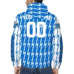 personalized middle tennessee blue raiders lightning strike grid blue windbreaker jacket best selling