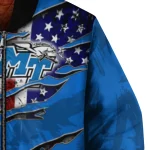 personalized middle tennessee blue raiders usa flag claws blue bomber jacket best selling