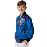 personalized middle tennessee blue raiders usa flag claws blue bomber jacket best selling