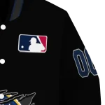 personalized milwaukee brewers claw fragment black varsity jacket best selling