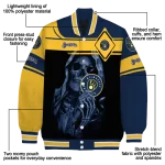 personalized milwaukee brewers reaper hands navy blue black varsity jacket best selling