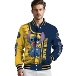 personalized milwaukee brewers stitch laughing navy blue varsity jacket best selling