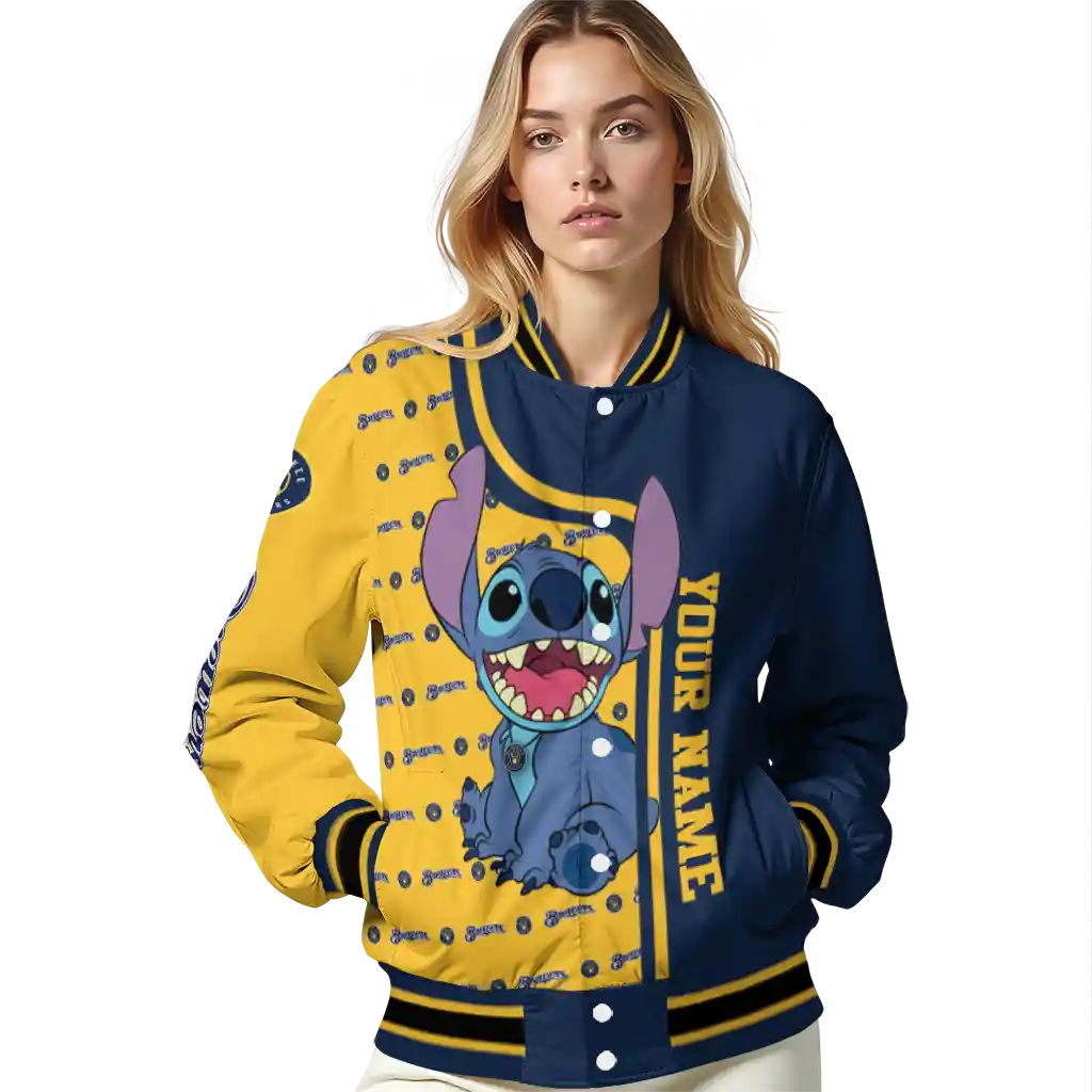 personalized milwaukee brewers stitch laughing navy blue varsity jacket latest model personalized milwaukee brewers stitch laughing navy blue varsity jacket latest model