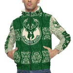 personalized milwaukee bucks cat eyes green windbreaker jacket best selling
