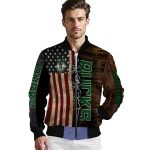 personalized milwaukee bucks flag wood brown bomber jacket best selling