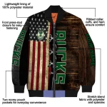 personalized milwaukee bucks flag wood brown bomber jacket best selling