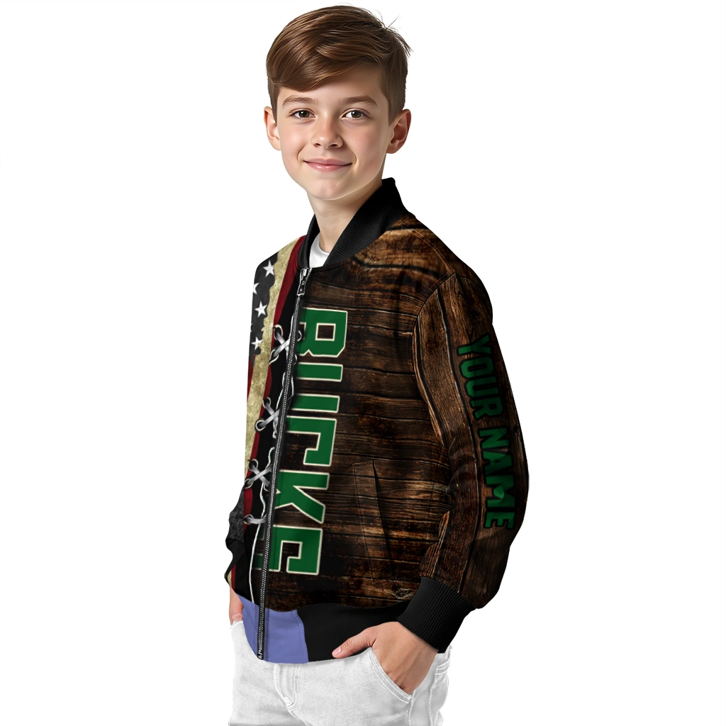 personalized milwaukee bucks flag wood brown bomber jacket trendy personalized milwaukee bucks flag wood brown bomber jacket trendy