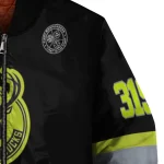 personalized milwaukee bucks heartbeat accent black green bomber jacket best selling