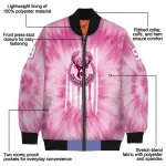 personalized milwaukee bucks pink tie dye pink bomber jacket best selling
