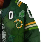personalized milwaukee bucks shamrock vortex green bomber jacket best selling