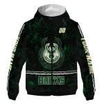 personalized milwaukee bucks shards cluster green windbreaker jacket best selling