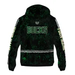 personalized milwaukee bucks shards cluster green windbreaker jacket best selling