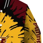 personalized minnesota golden gophers burst splatter maroon varsity jacket best selling