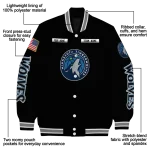 personalized minnesota timberwolves american flag skull black varsity jacket best selling
