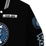 personalized minnesota timberwolves american flag skull black varsity jacket best selling