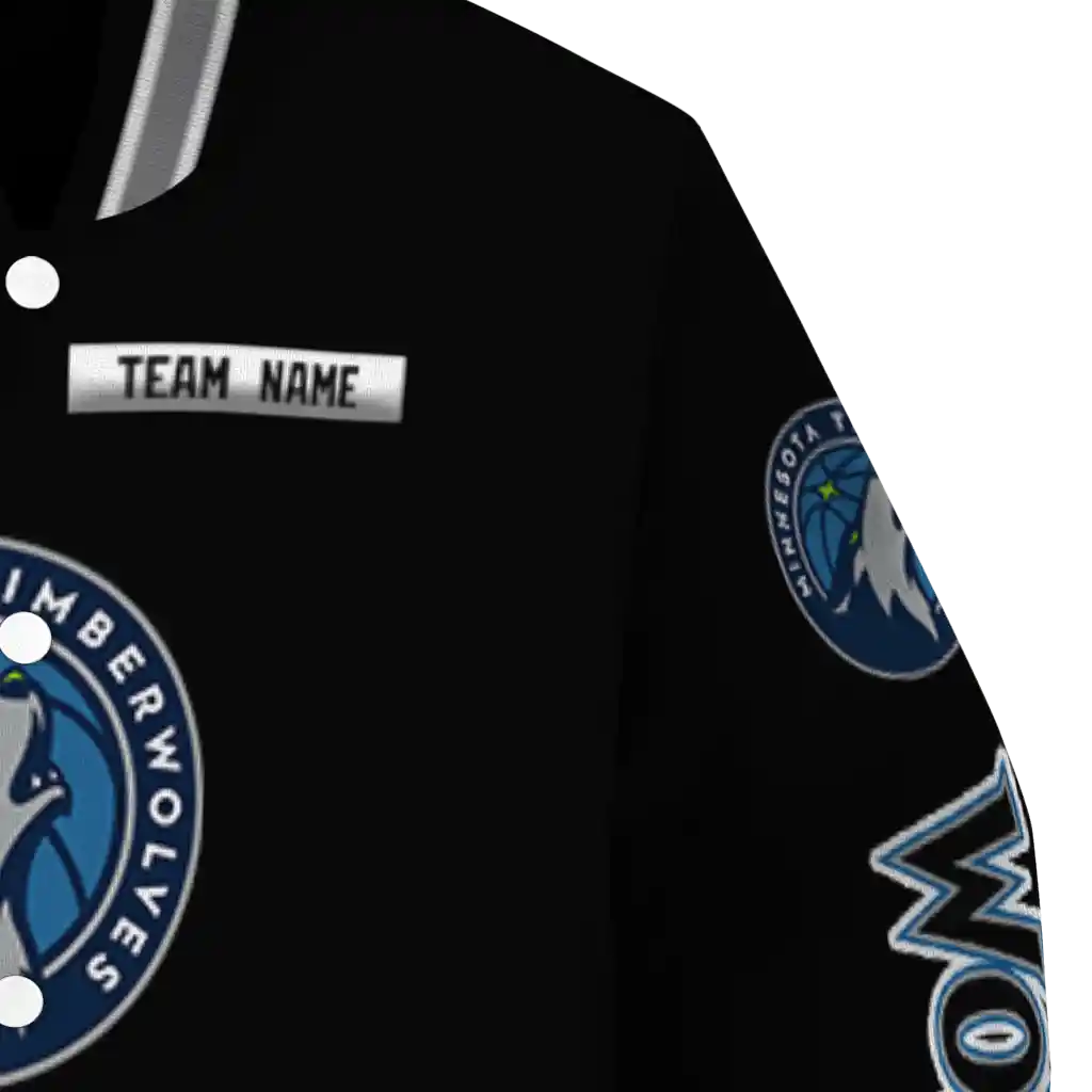 personalized minnesota timberwolves american flag skull black varsity jacket premium grade personalized minnesota timberwolves american flag skull black varsity jacket premium grade