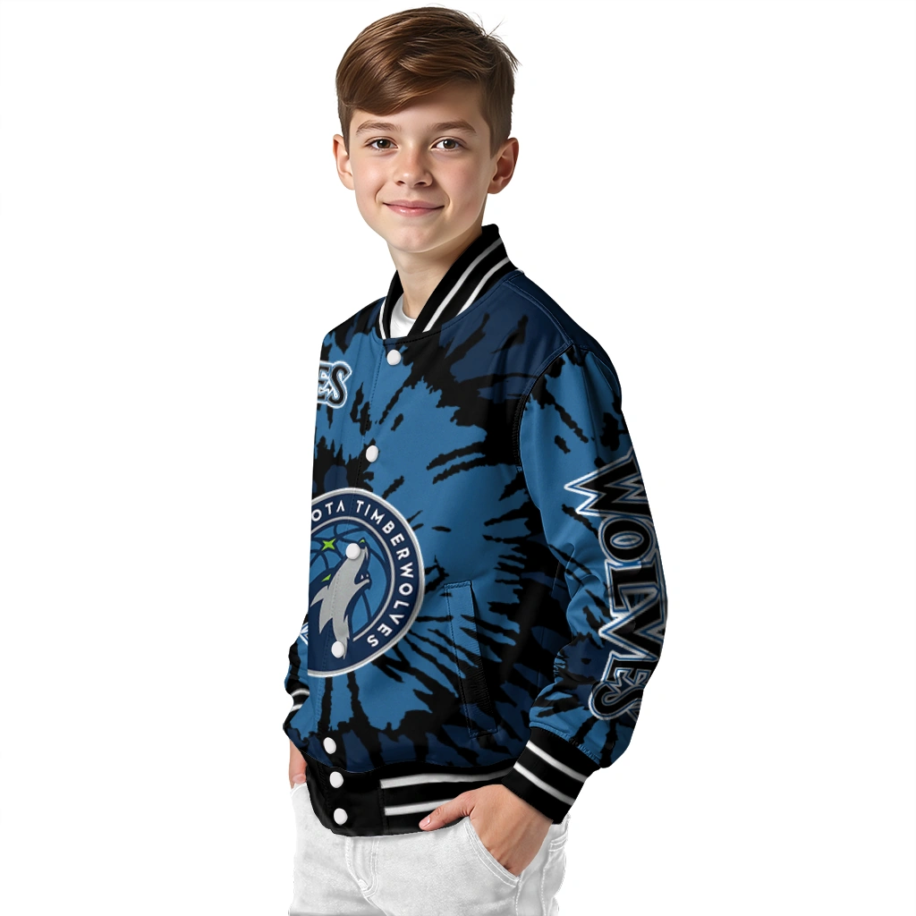 personalized minnesota timberwolves burst splatter midnight blue varsity jacket trendy personalized minnesota timberwolves burst splatter midnight blue varsity jacket trendy