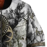 personalized minnesota timberwolves deer skull camouflage white bomber jacket best selling