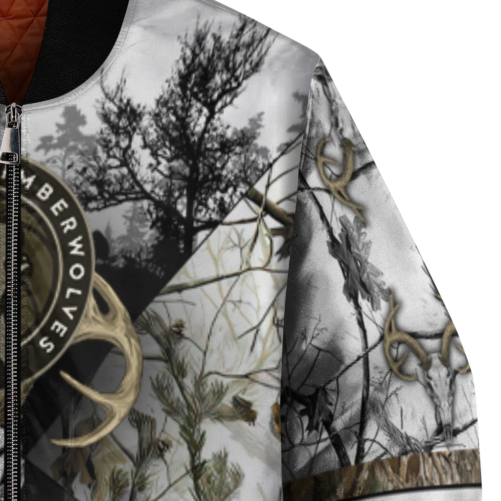 personalized minnesota timberwolves deer skull camouflage white bomber jacket premium grade personalized minnesota timberwolves deer skull camouflage white bomber jacket premium grade