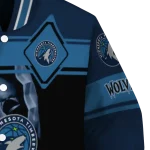personalized minnesota timberwolves reaper hands midnight blue black varsity jacket best selling