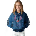 personalized minnesota timberwolves stitch laughing midnight blue varsity jacket best selling