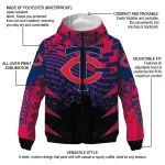 personalized minnesota twins brick motion navy black windbreaker jacket best selling