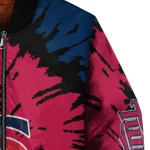 personalized minnesota twins burst splatter navy bomber jacket best selling