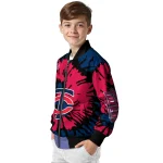 personalized minnesota twins burst splatter navy bomber jacket best selling