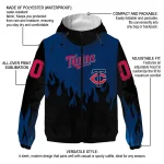 personalized minnesota twins flame trim navy black windbreaker jacket best selling