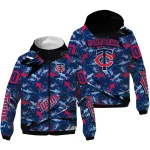 personalized minnesota twins shark art navy windbreaker jacket best selling