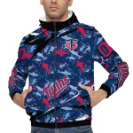 personalized minnesota twins shark art navy windbreaker jacket best selling