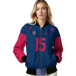 personalized minnesota twins team patch navy bomber jacket best selling