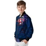 personalized minnesota twins us flag claws navy bomber jacket best selling