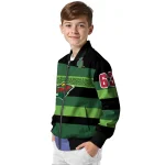 personalized minnesota wild clover green lines green black bomber jacket best selling