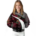 personalized minnesota wild electric flash red varsity jacket best selling