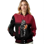 personalized minnesota wild groot football red black varsity jacket best selling