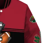 personalized minnesota wild groot football red black varsity jacket best selling