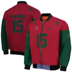 personalized minnesota wild team patch red bomber jacket best selling