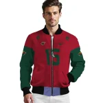 personalized minnesota wild team patch red bomber jacket best selling