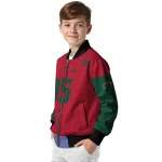 personalized minnesota wild team patch red bomber jacket best selling
