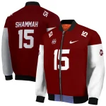 personalized mississippi state bulldogs team patch maroon bomber jacket best selling