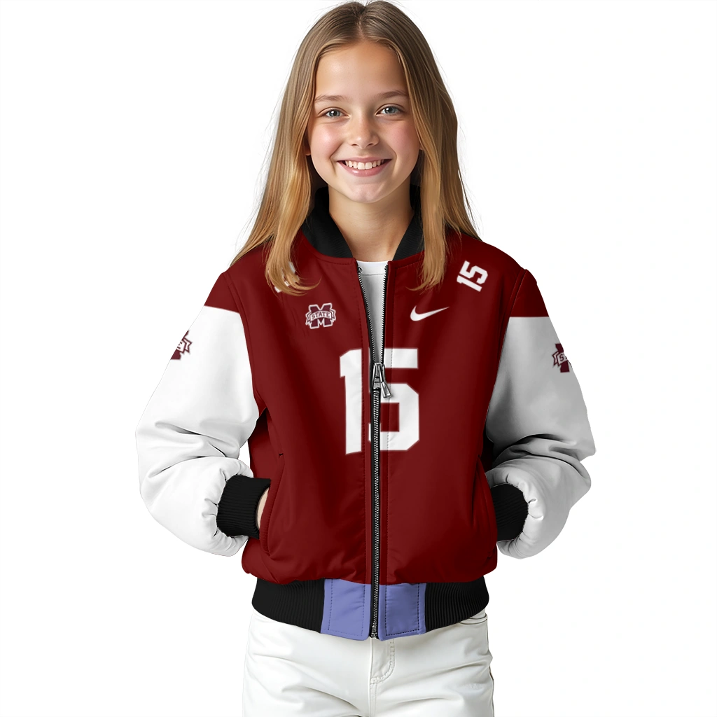 personalized mississippi state bulldogs team patch maroon bomber jacket top rated personalized mississippi state bulldogs team patch maroon bomber jacket top rated