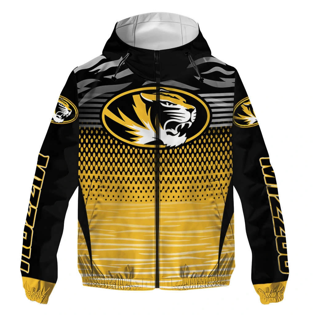 personalized missouri tigers pattern layers black windbreaker jacket best selling personalized missouri tigers pattern layers black windbreaker jacket best selling