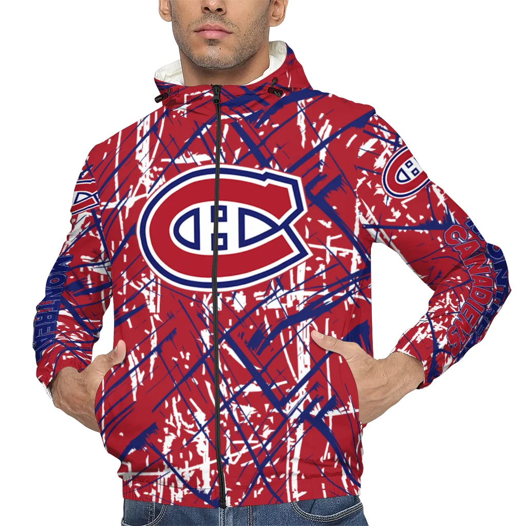personalized montreal canadiens brushstroke pattern red windbreaker jacket top rated personalized montreal canadiens brushstroke pattern red windbreaker jacket top rated