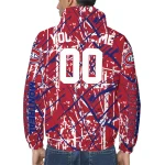 personalized montreal canadiens brushstroke pattern red windbreaker jacket best selling