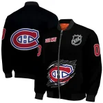 personalized montreal canadiens claw cut black bomber jacket best selling