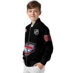 personalized montreal canadiens claw cut black bomber jacket best selling