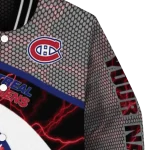 personalized montreal canadiens electric flash red varsity jacket best selling