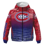 personalized montreal canadiens pattern layers red windbreaker jacket best selling